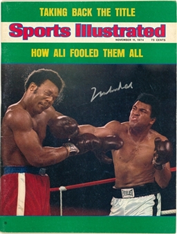 1974 Muhammad Ali Signed 11/11/74 Sports Illustrated (JSA)